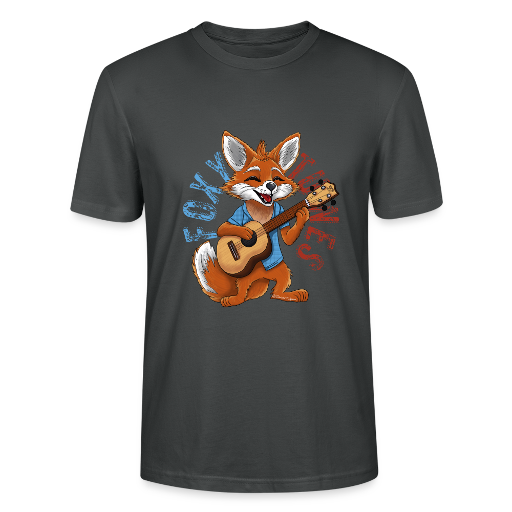 Ukulele T-Shirt Unisex - "Foxy Tunes" - Anthrazit