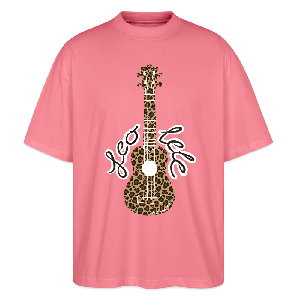 Ukulele Damen T-Shirt - "Leo-lele" - CURVY VIBES - Pink