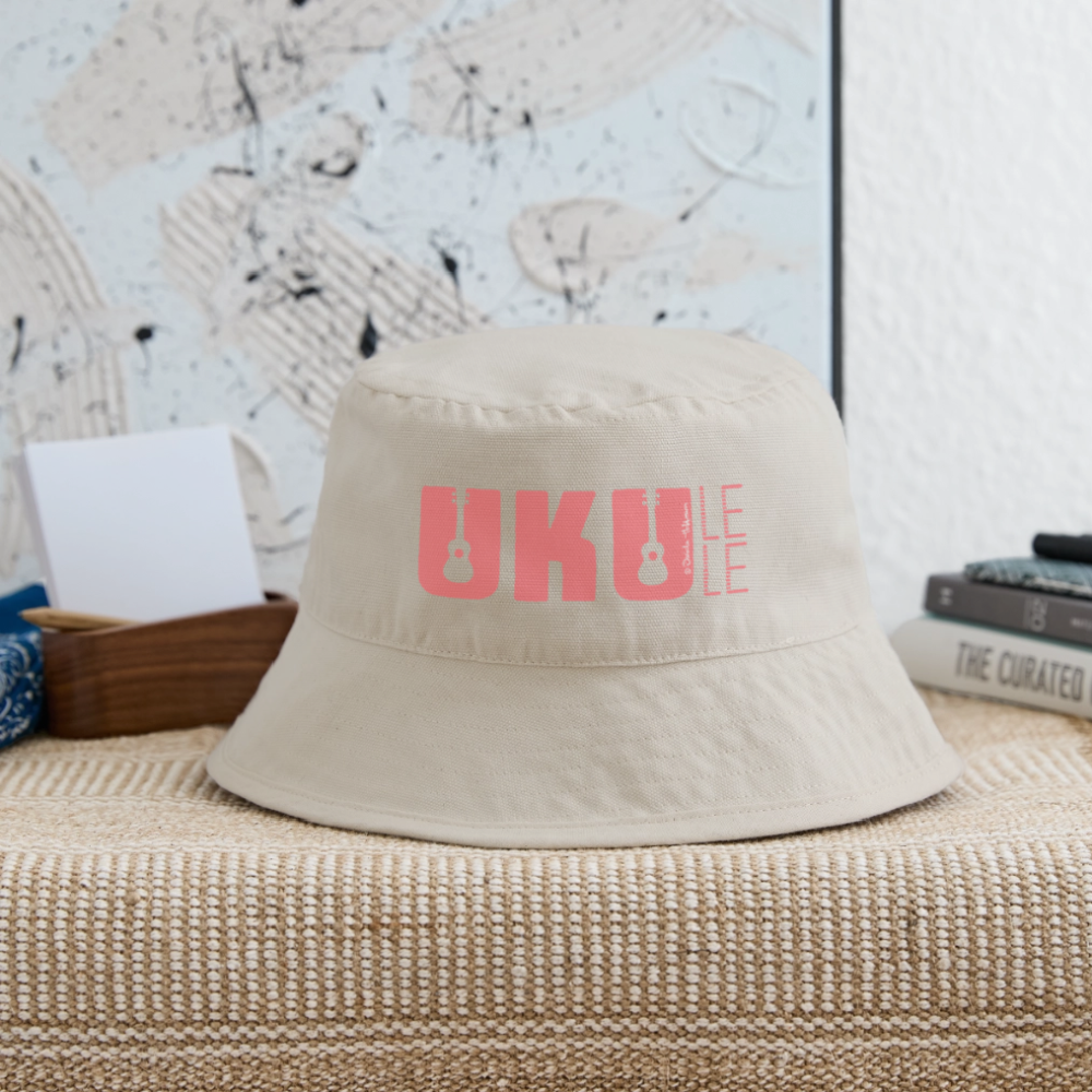 Bucket Hat - "UKU - LELE" - Naturweiß