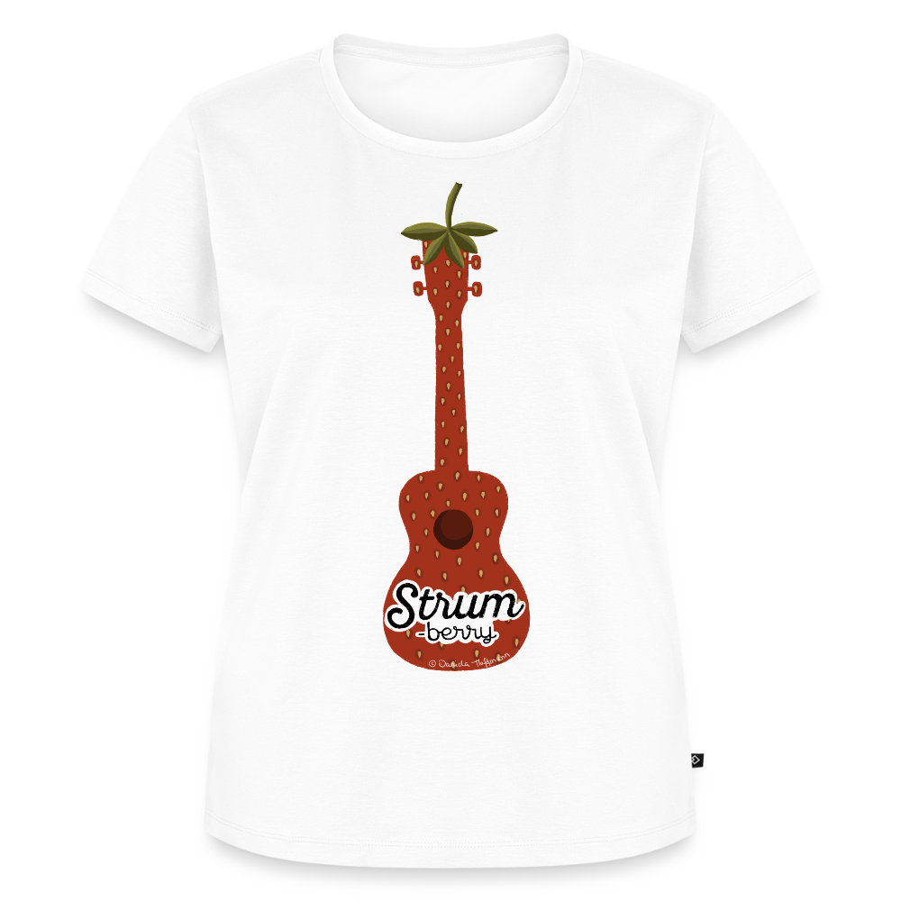 Damen Premium T-Shirt - "Strum-berry" - Weiß