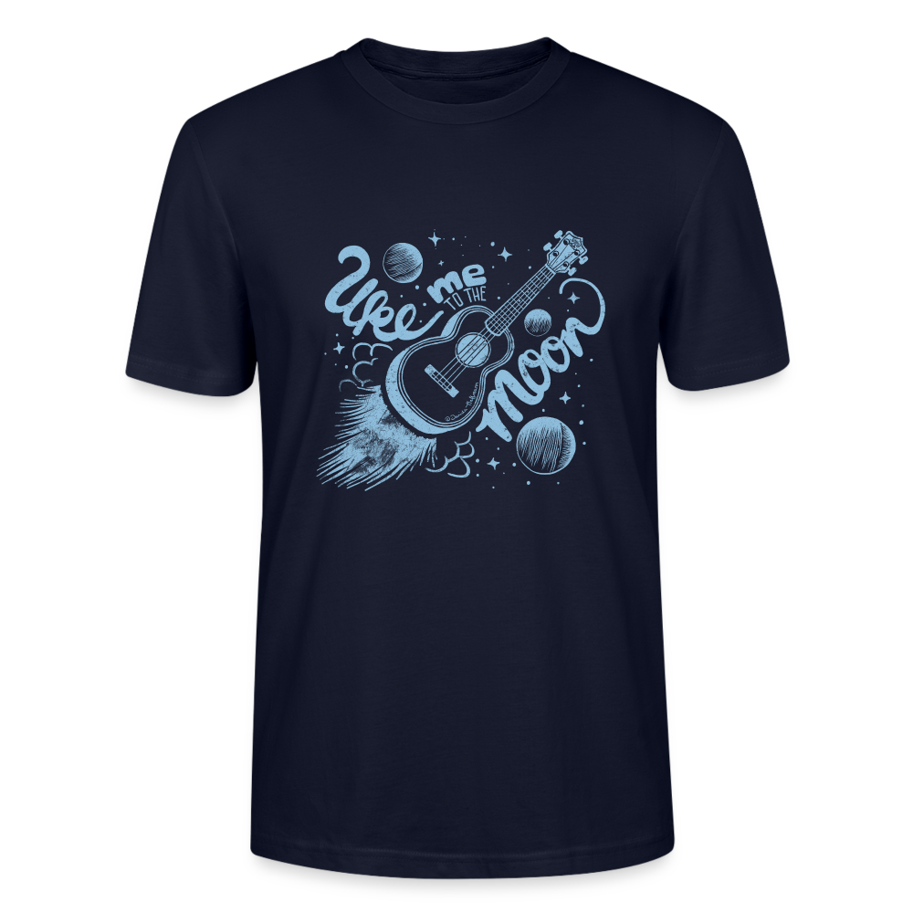 Ukulele T-Shirt Unisex - "Uke me to the moon" - Navy