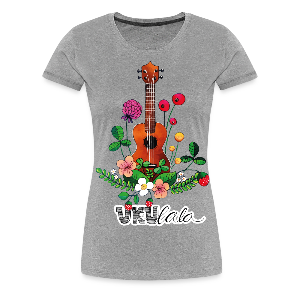 Damen Premium T-Shirt - "UKUlala" - Grau meliert