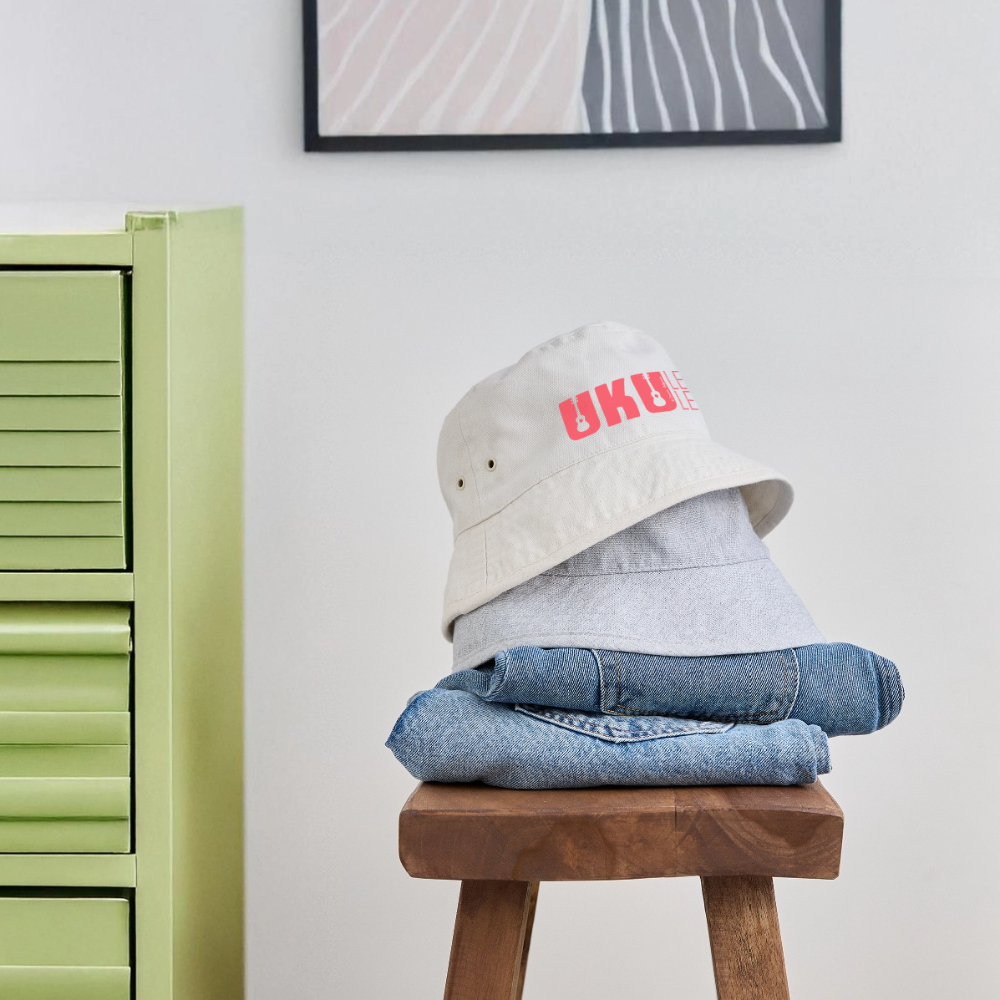 Bucket Hat - "UKU - LELE" - Grau meliert