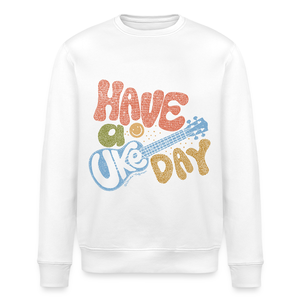 Ukulele-Sweatshirt - "Have a Uke day" - Weiß