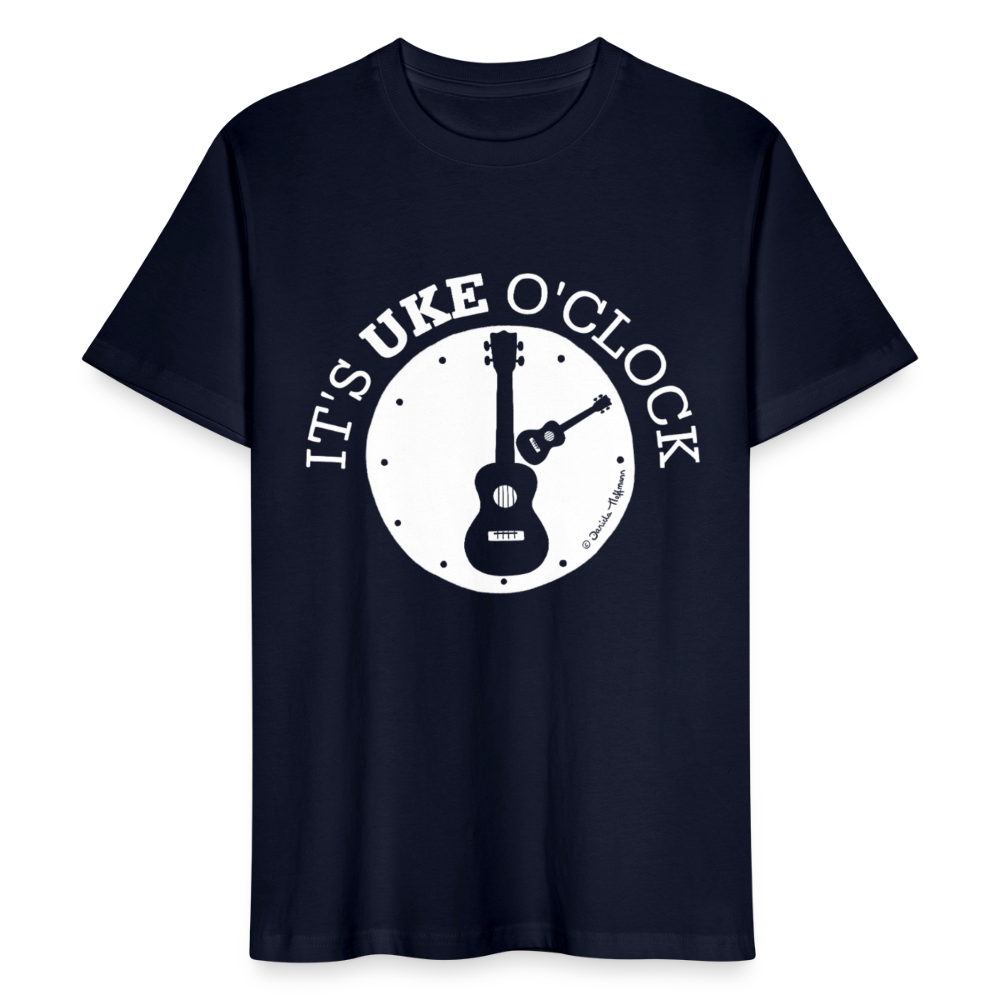 Unisex Ukulele-T-Shirt - "It's UKE o'clock" - Navy