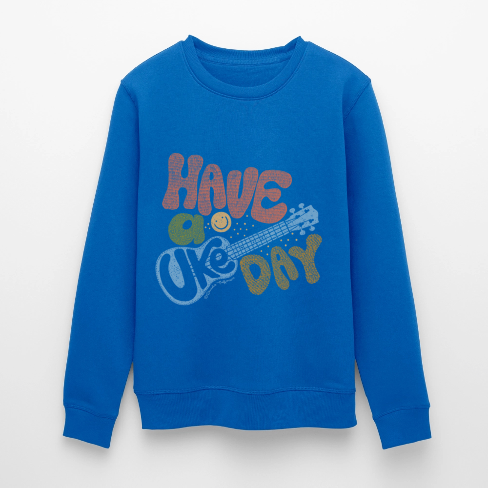 Ukulele-Sweatshirt - "Have a Uke day" - Königsblau