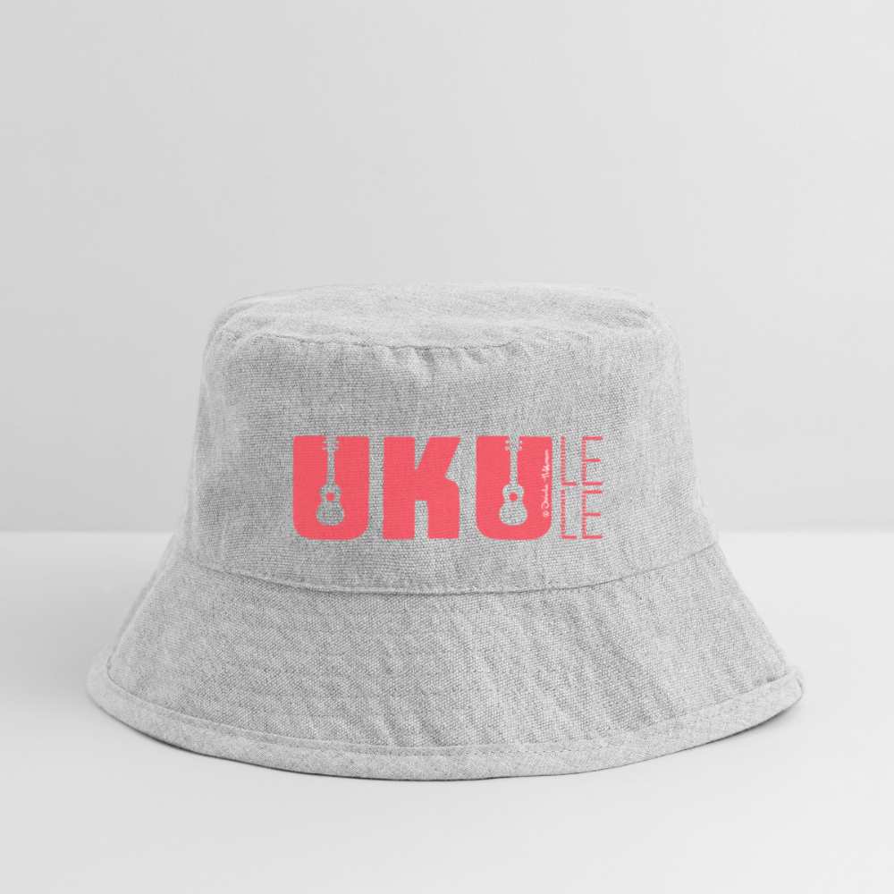 Bucket Hat - "UKU - LELE" - Grau meliert
