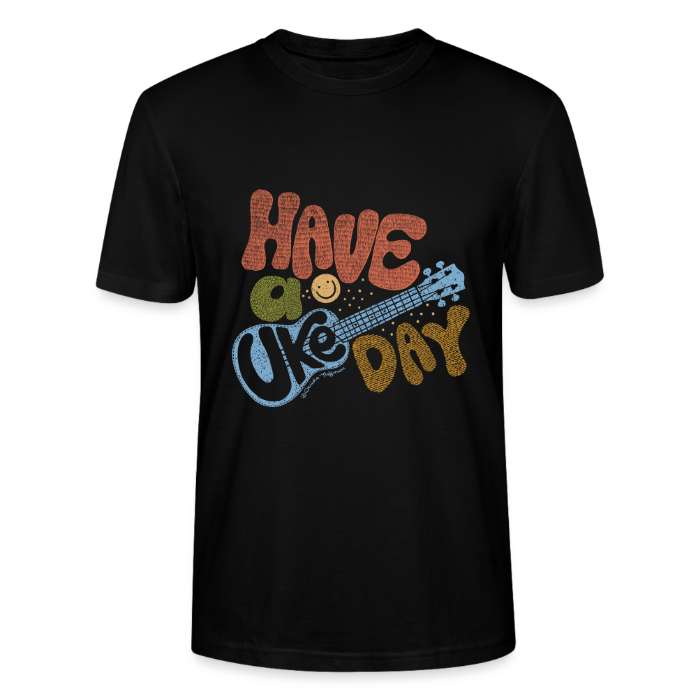 Ukulele T-Shirt Unisex - "Have a Uke Day" - Schwarz