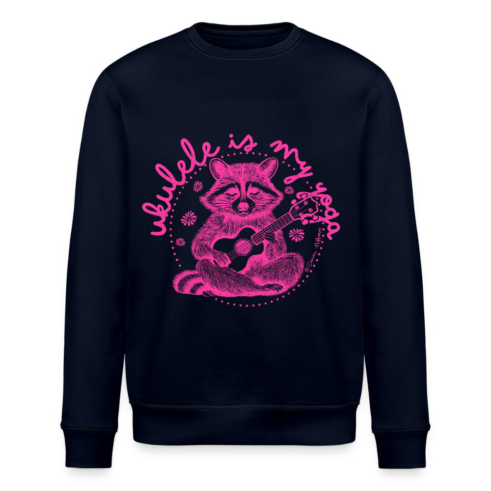Ukulele-Sweatshirt - "Ukulele is my yoga" - Navy