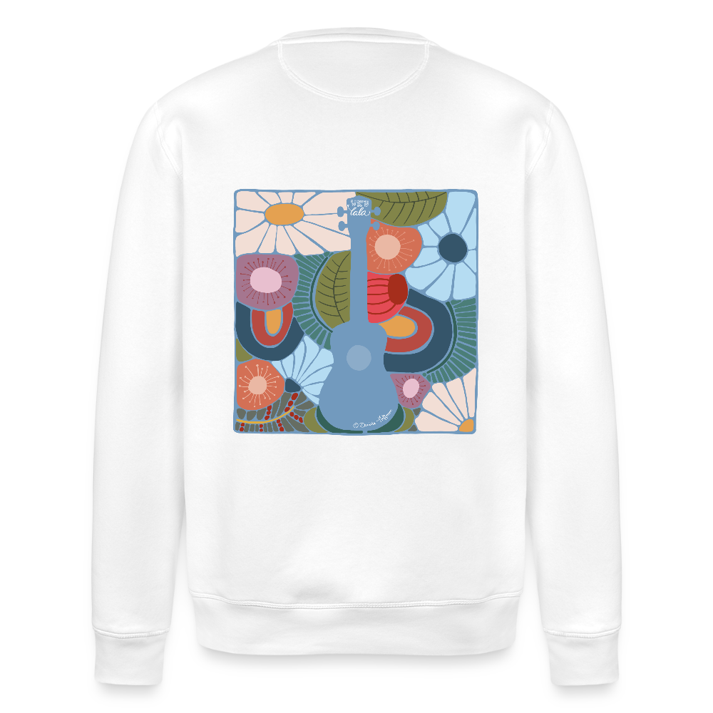 Ukulele-Sweatshirt - "Modern Flowers" - Weiß