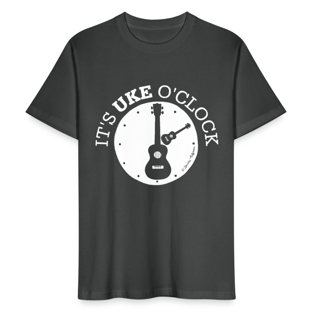 Unisex Ukulele-T-Shirt - "It's UKE o'clock" - Anthrazit