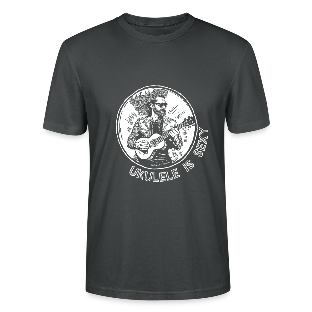 Ukulele T-Shirt Unisex - "Ukulele is sexy" - Anthrazit