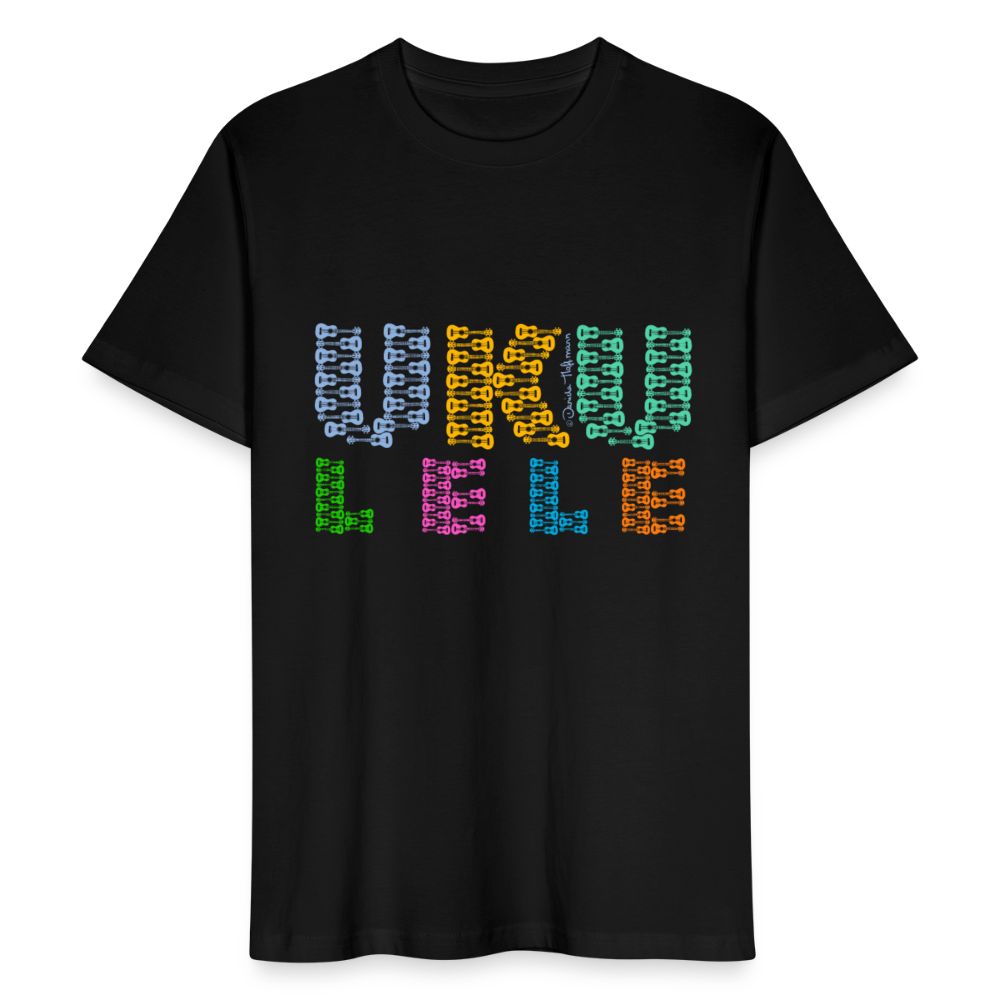 Ukulele T-Shirt Unisex - "UKU - LELE" - Schwarz