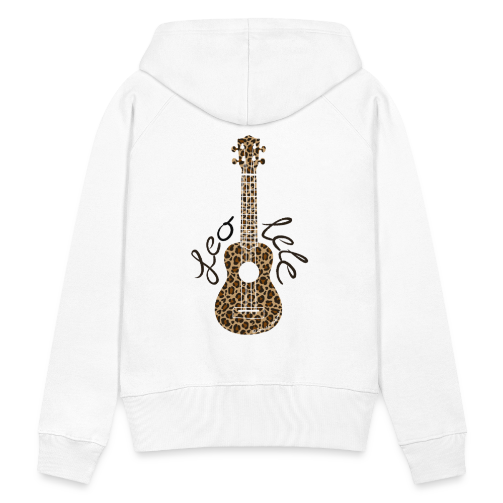 Frauen Premium Hoodie - "Leo-lele" - Weiß