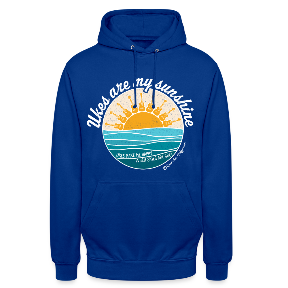 Ukulele Unisex Hoodie - "Ukes are my sunshine" - blue edition - Royalblau