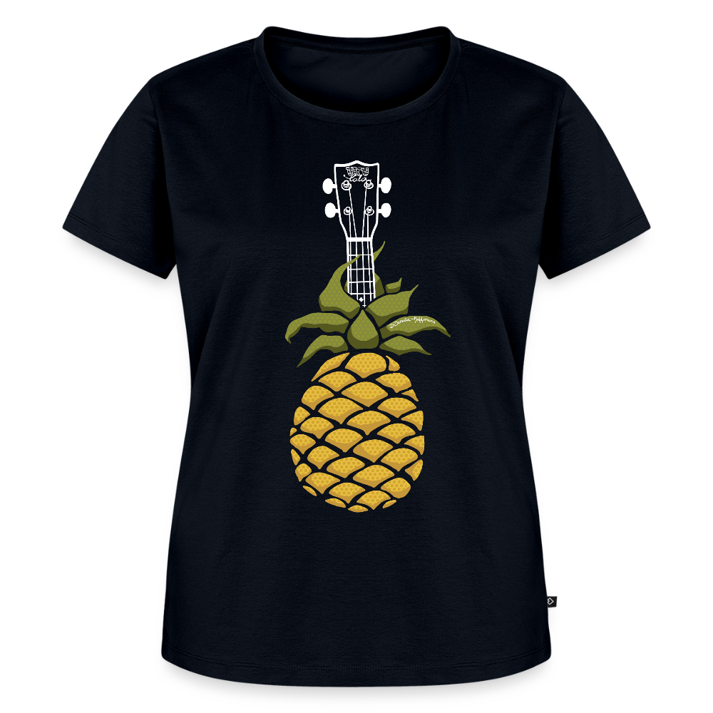 Damen Premium T-Shirt - "Pineapple Jam" - Navy