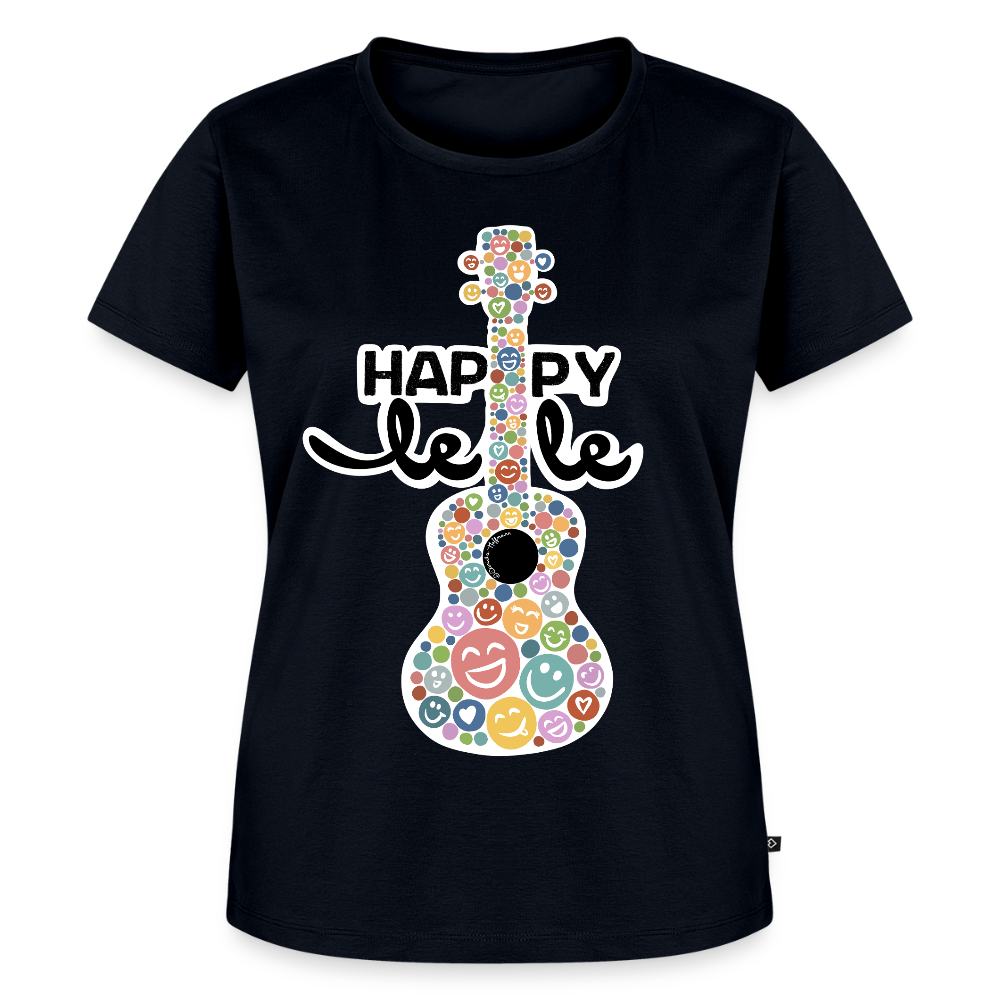 Damen Premium T-Shirt - "HAPPY-lele" - Navy