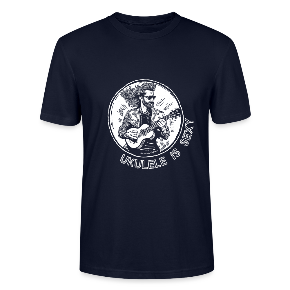 Ukulele T-Shirt Unisex - "Ukulele is sexy" - Navy