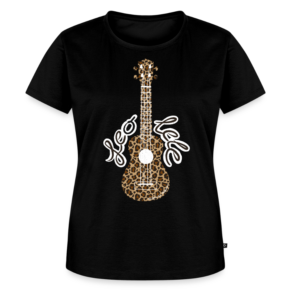 Damen Premium T-Shirt - "Leo-lele" - Schwarz