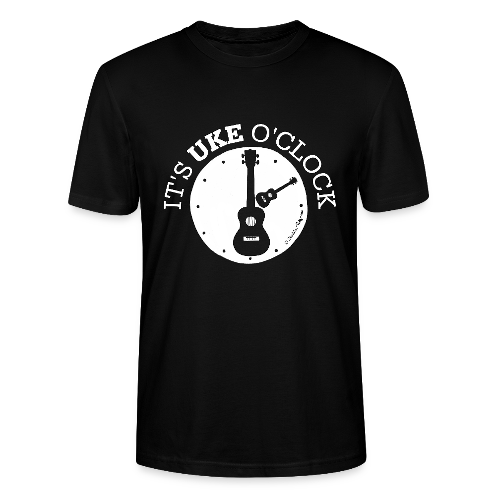 Unisex Ukulele-T-Shirt - "It's UKE o'clock" - Schwarz