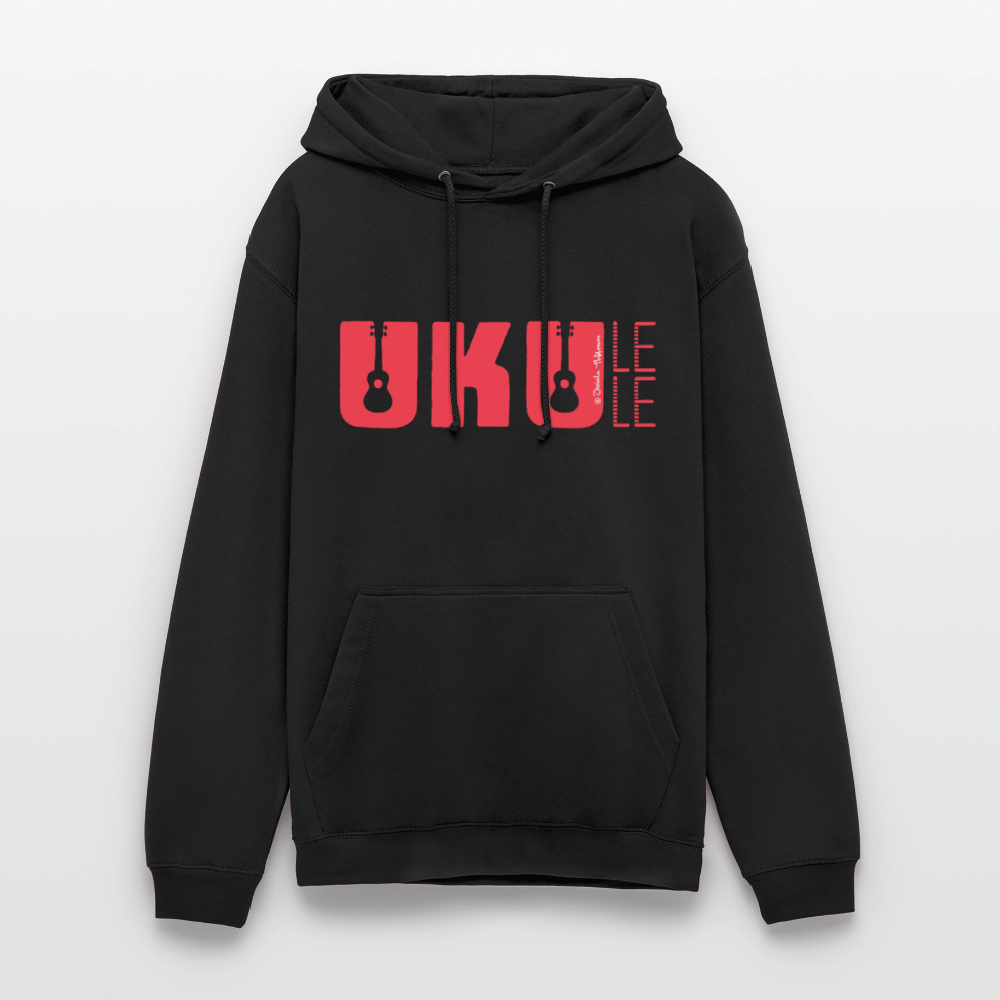 Ukulele Unisex Hoodie - "UKULELE" - Schwarz