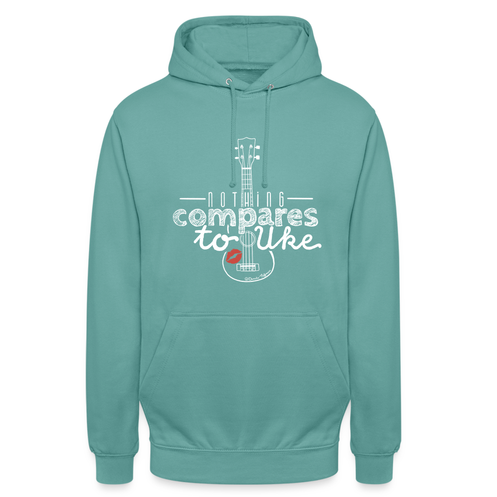 Ukulele Unisex Hoodie - "Nothing compares to Uke" - Pastelltürkis