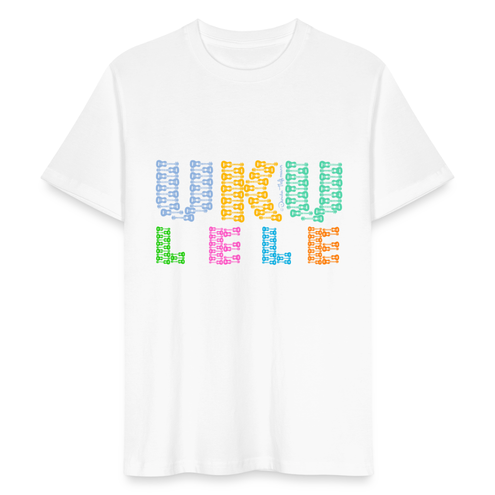 Ukulele T-Shirt Unisex - "UKU - LELE" - Weiß