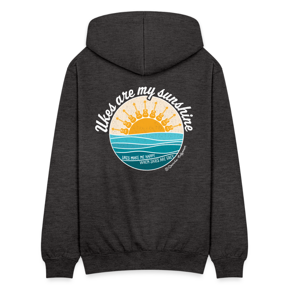 Unisex Kapuzenjacke "Ukes are my sunshine" - blue edition - Anthrazit
