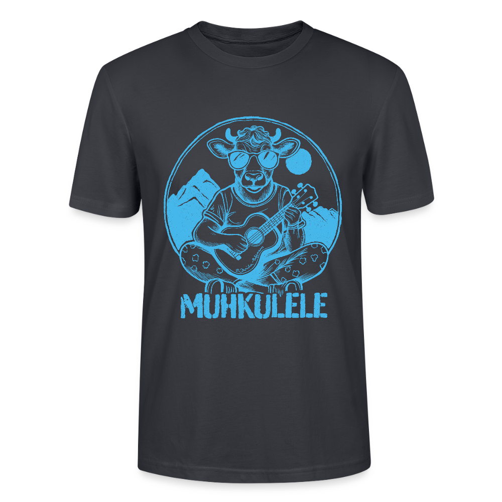 Ukulele Unisex T-Shirt - "Muhkulele" - Dunkles Graublau