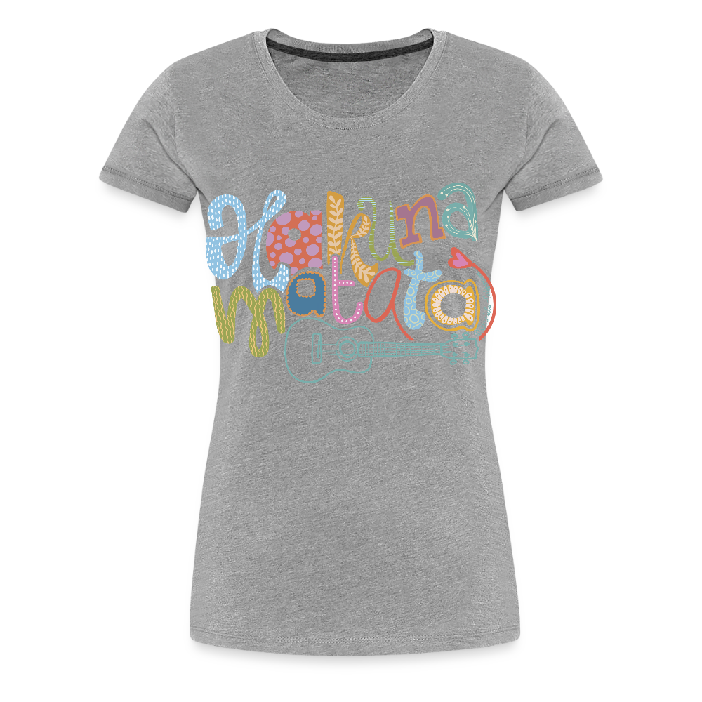 Damen Premium T-Shirt - "Hakuna Matata" - Grau meliert
