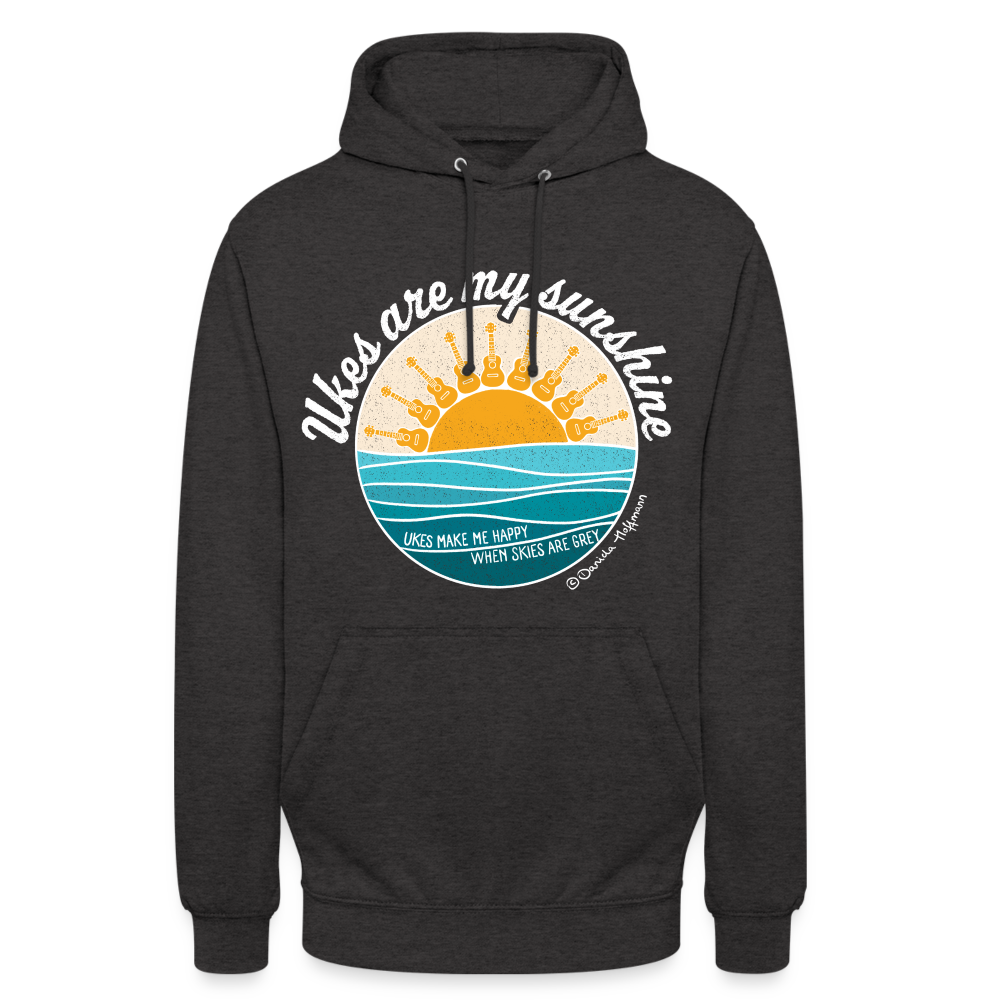Ukulele Unisex Hoodie - "Ukes are my sunshine" - blue edition - Anthrazit