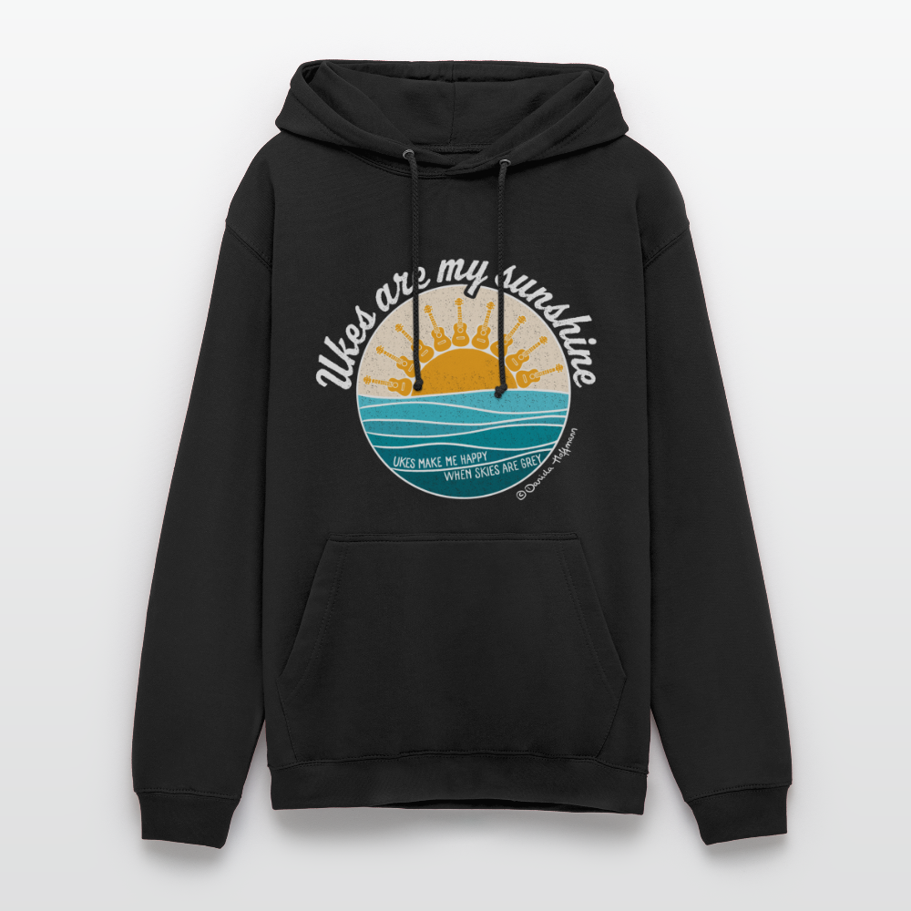 Ukulele Unisex Hoodie - "Ukes are my sunshine" - blue edition - Schwarz