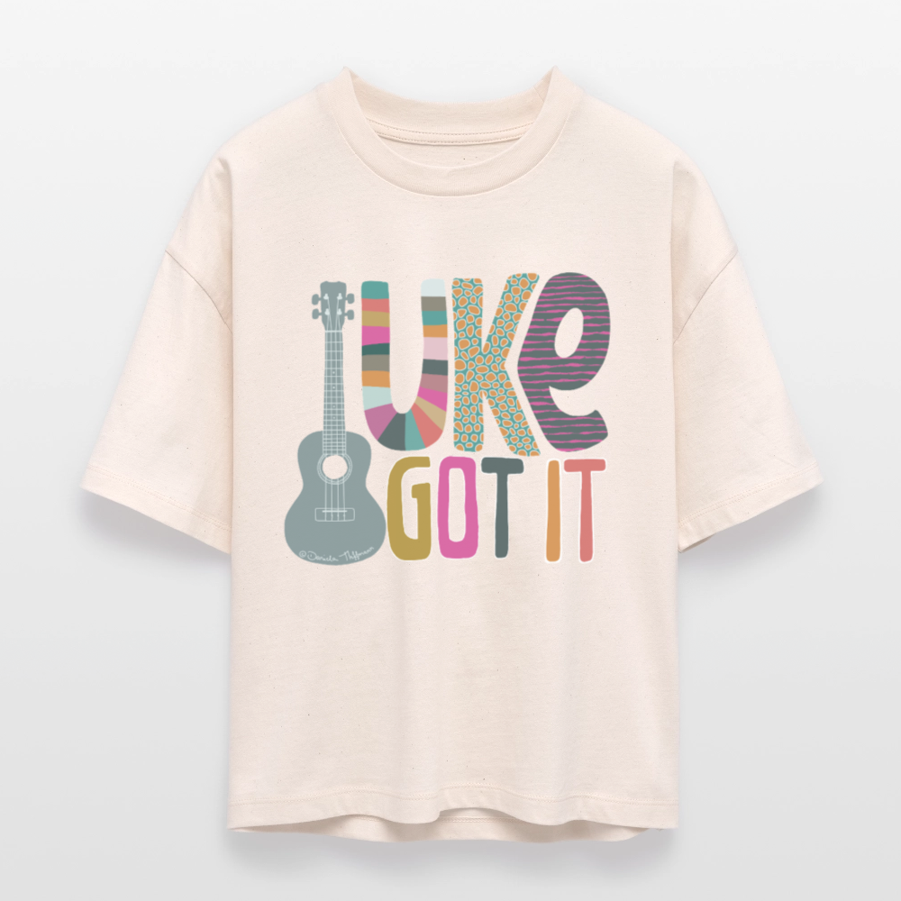 Ukulele Damen-Shirt "UKE got it" - Weißgrau