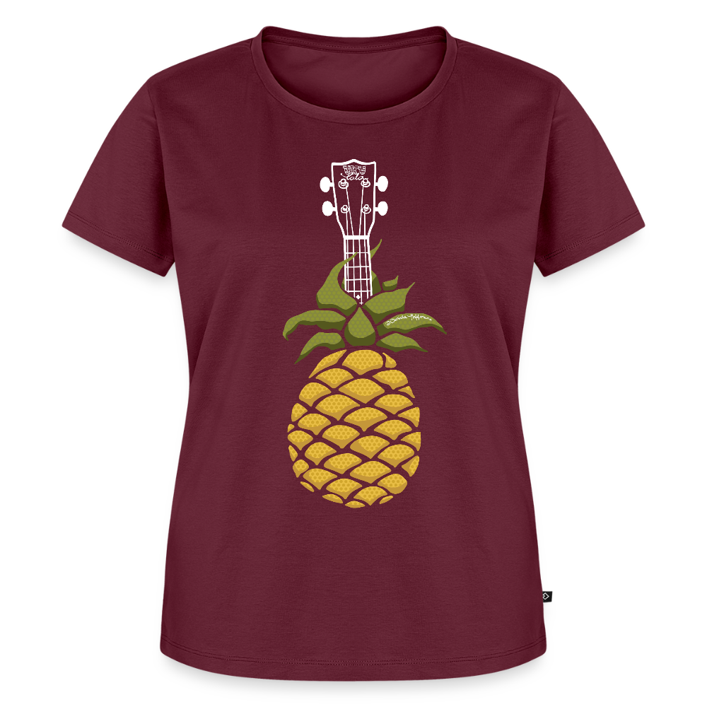 Damen Premium T-Shirt - "Pineapple Jam" - Burgunderrot