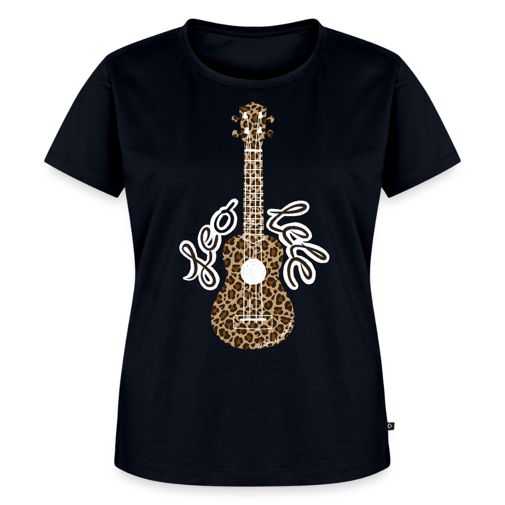Damen Premium T-Shirt - "Leo-lele" - Navy