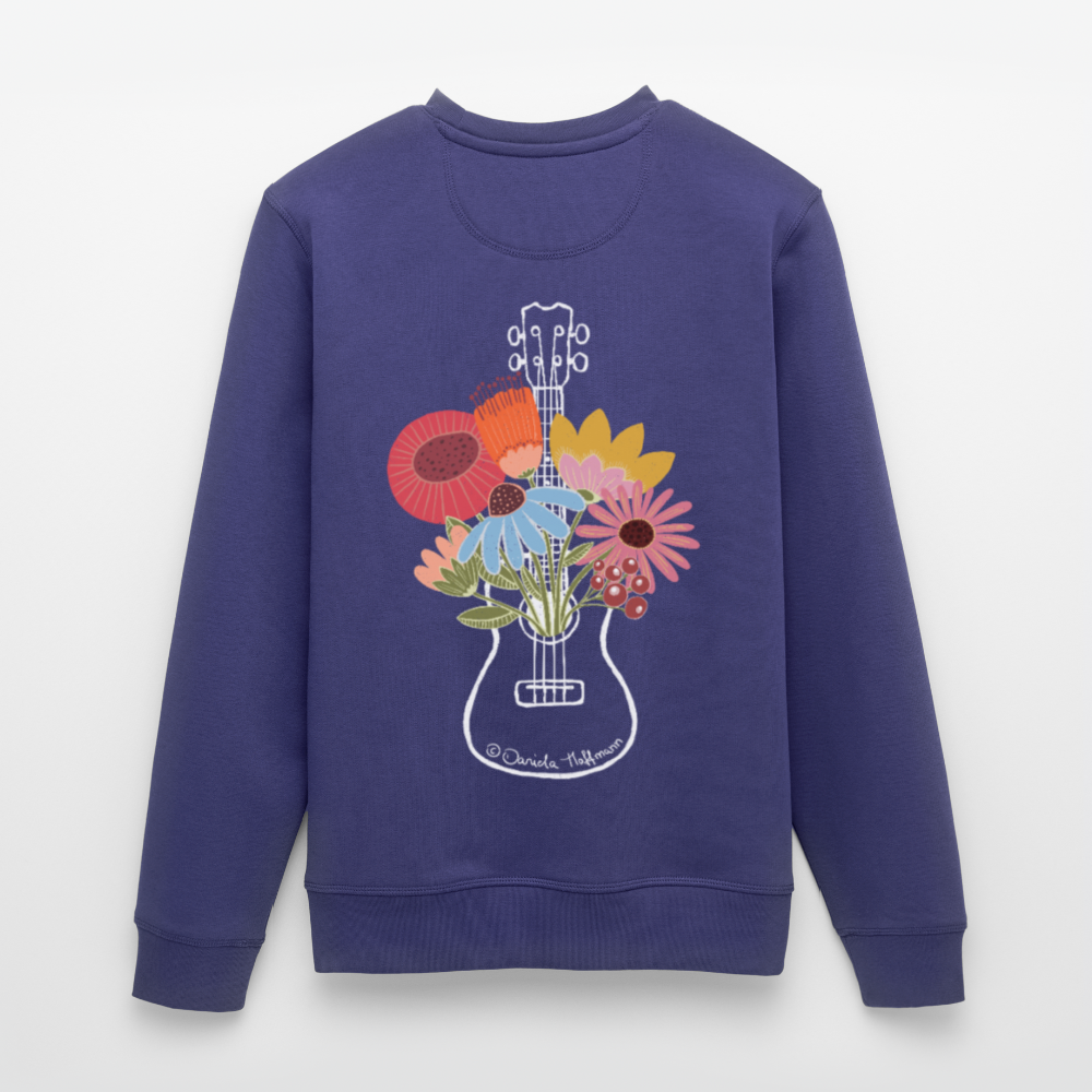 Ukulele-Sweatshirt - "Flower Power" - Dämmerung