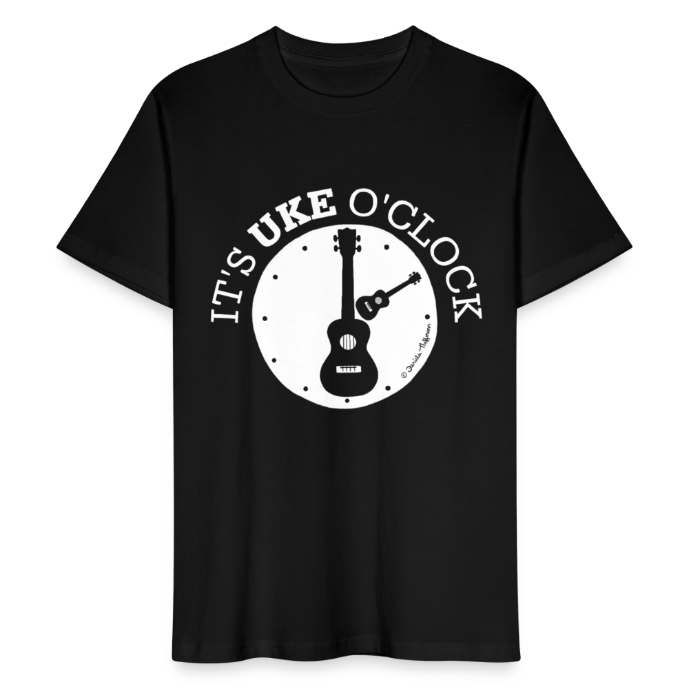 Unisex Ukulele-T-Shirt - "It's UKE o'clock" - Schwarz