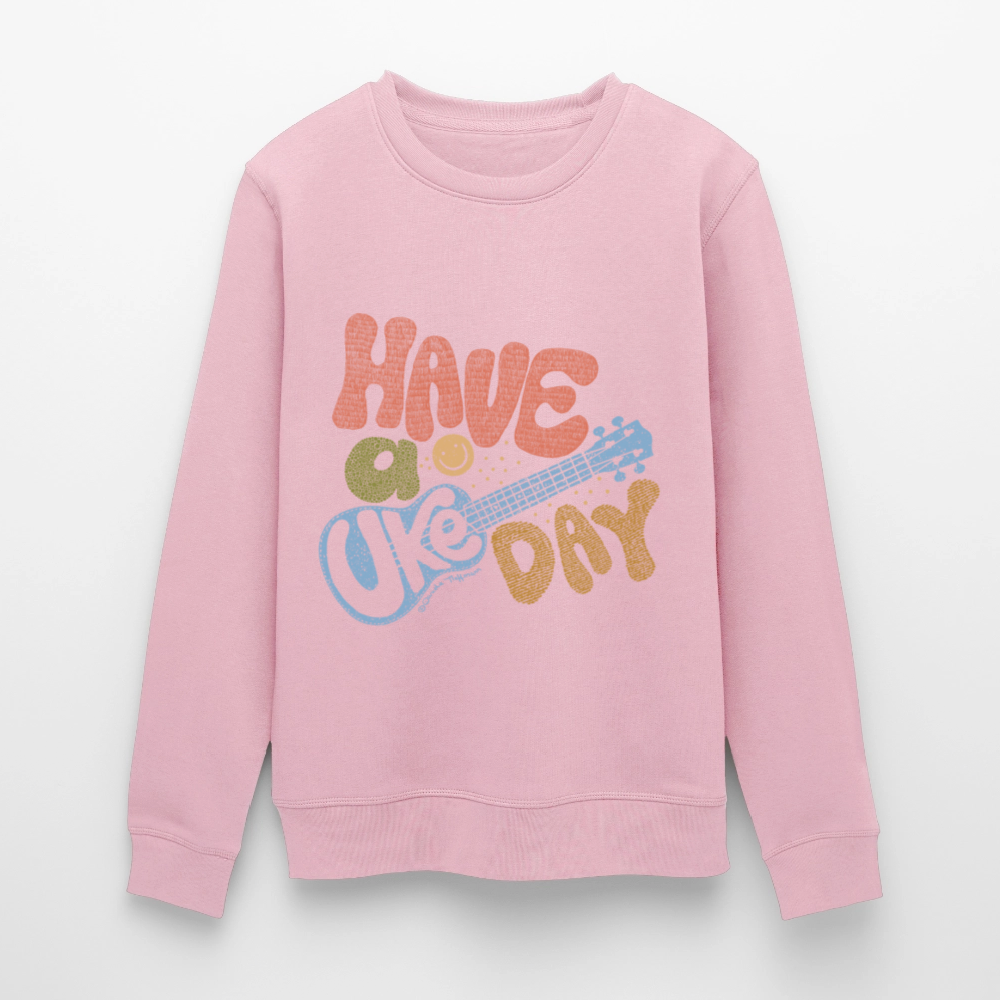 Ukulele-Sweatshirt - "Have a Uke day" - Hellrosa