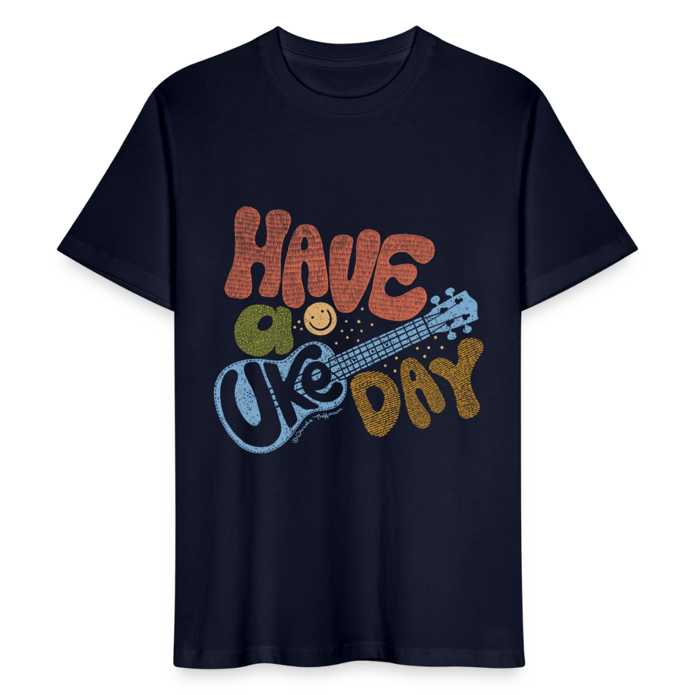 Ukulele T-Shirt Unisex - "Have a Uke Day" - Navy