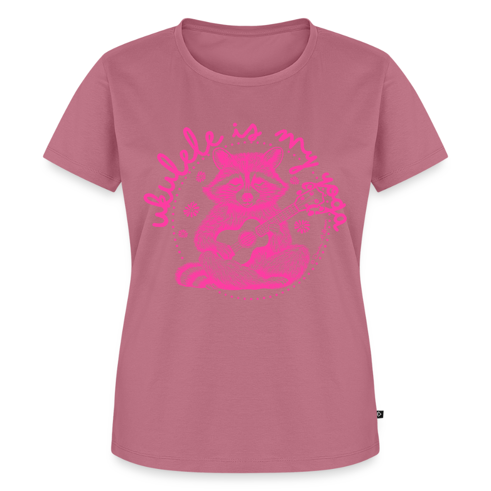 Damen Premium T-Shirt - "Ukulele is my yoga" - Mauve