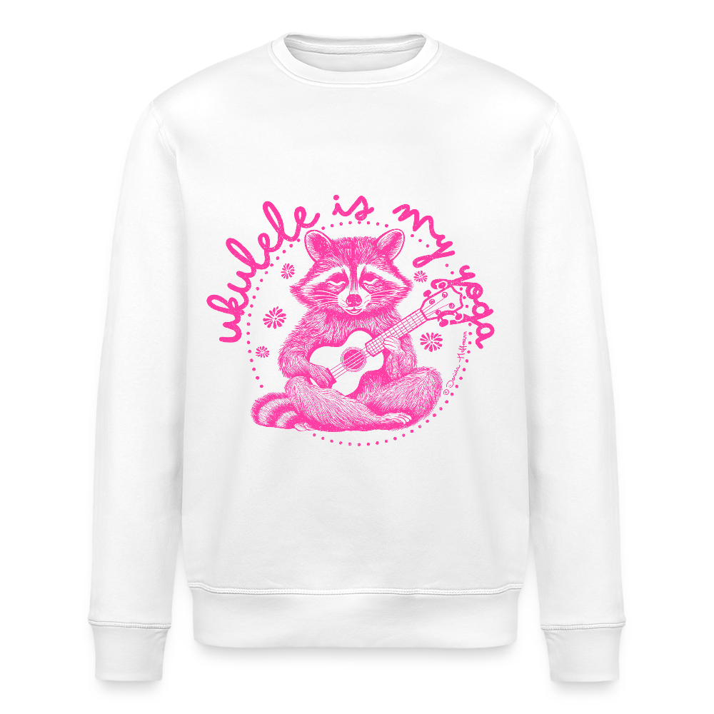 Ukulele-Sweatshirt - "Ukulele is my yoga" - Weiß