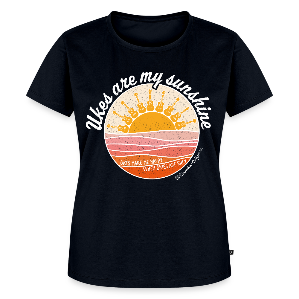 Damen Premium T-Shirt - "Ukes are my sunshine" - Navy