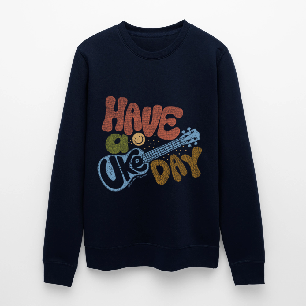 Ukulele-Sweatshirt - "Have a Uke day" - Navy