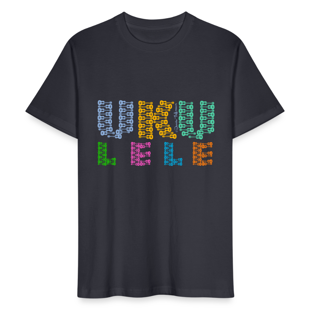 Ukulele T-Shirt Unisex - "UKU - LELE" - Dunkles Graublau
