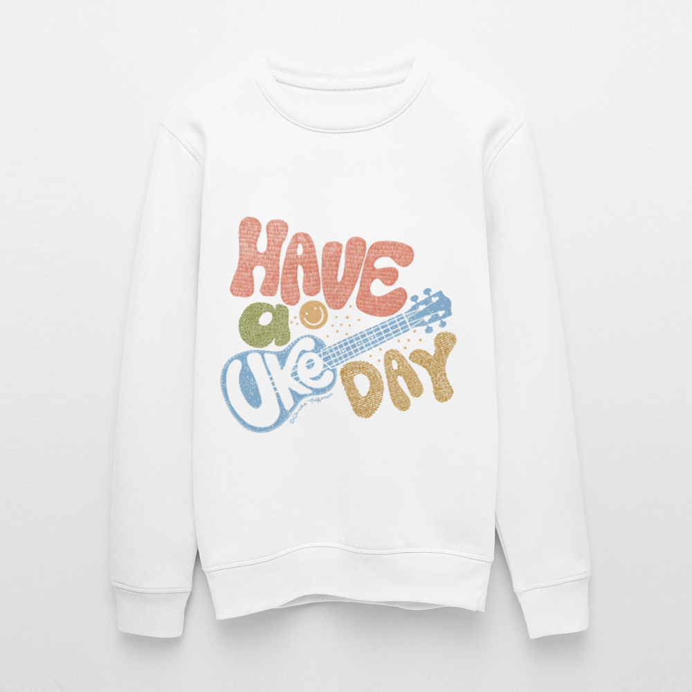 Ukulele-Sweatshirt - "Have a Uke day" - Weiß