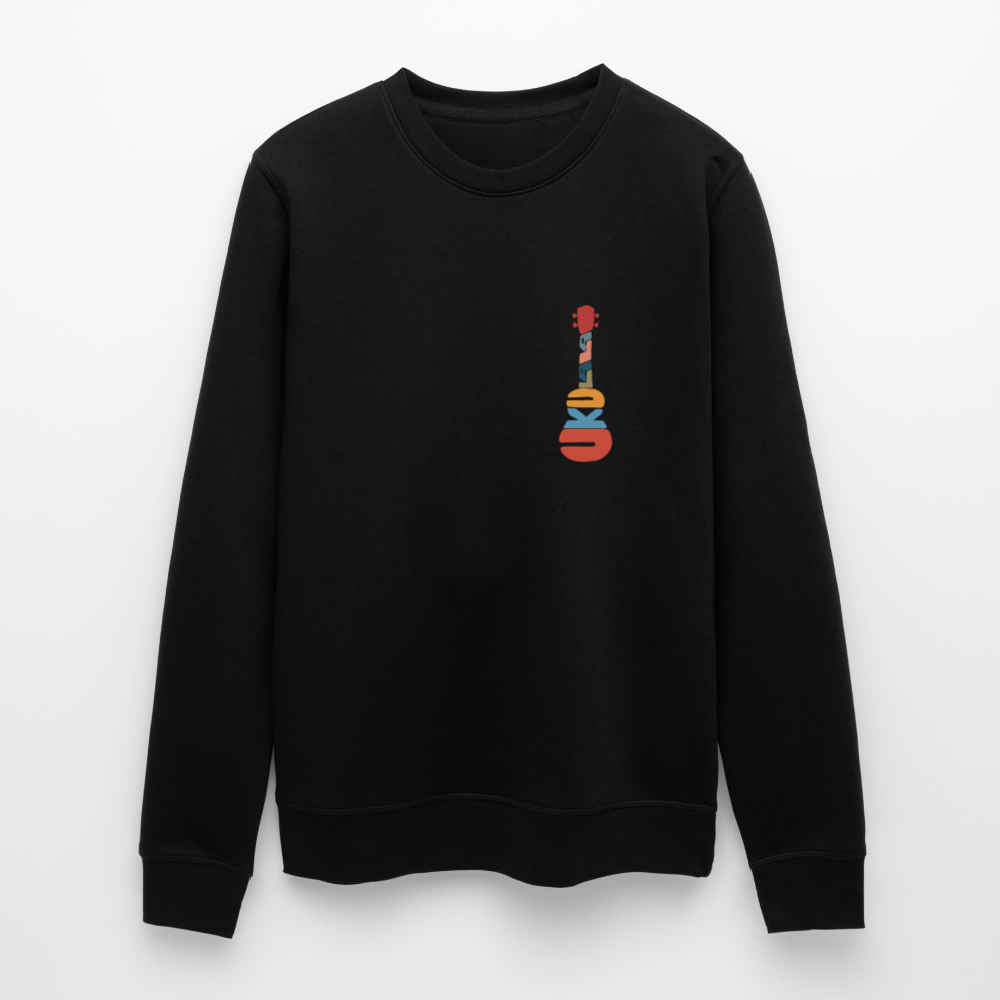 Ukulele-Sweatshirt - "Modern Flowers" - Schwarz