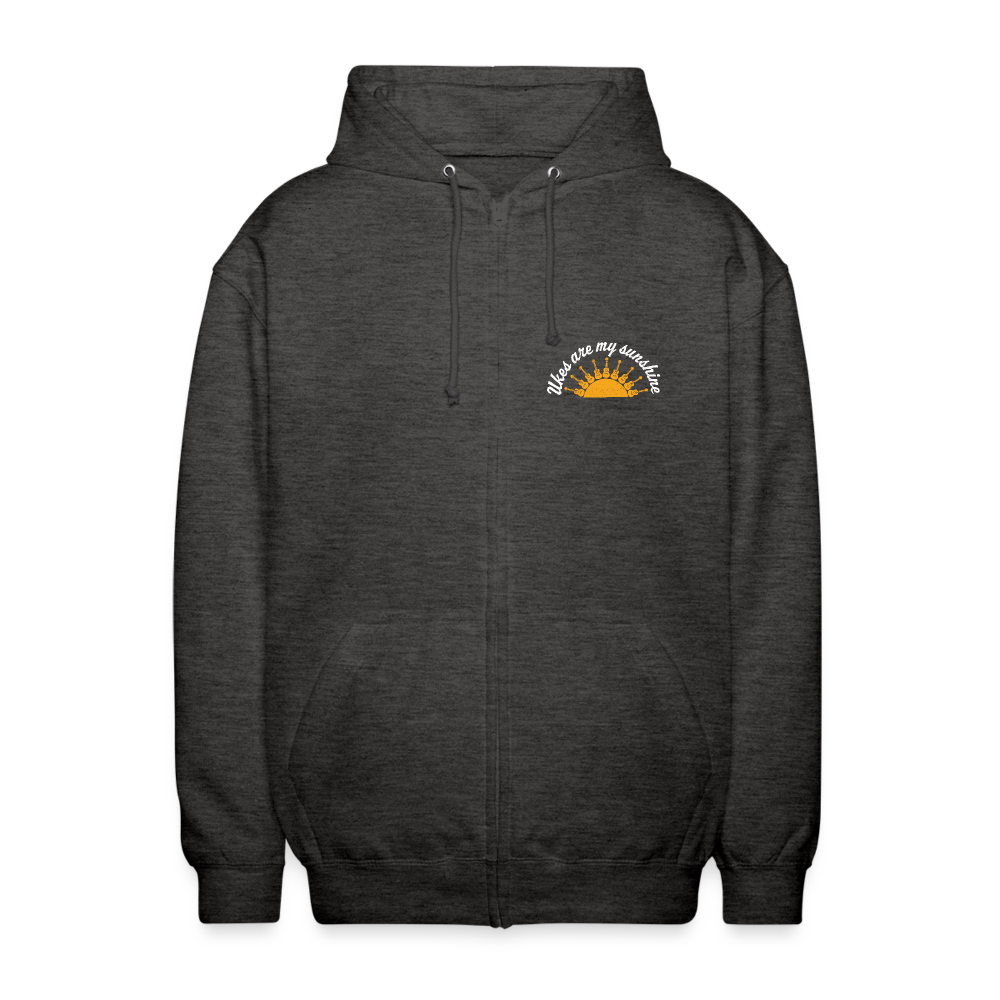 Unisex Kapuzenjacke "Ukes are my sunshine" - blue edition - Anthrazit