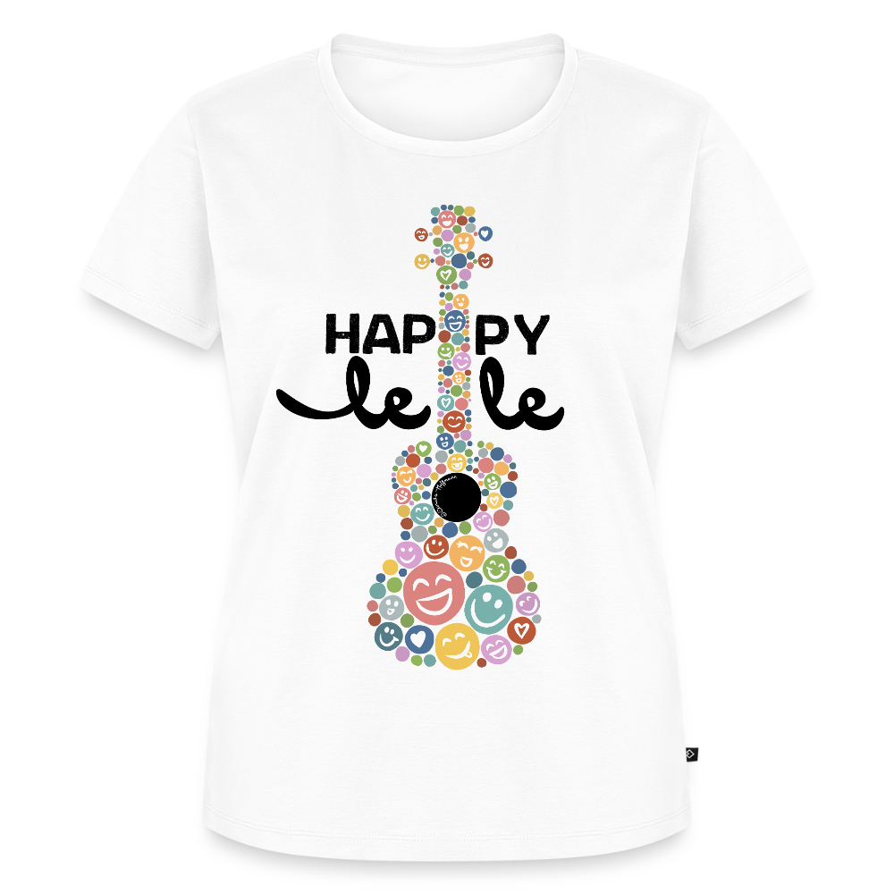 Damen Premium T-Shirt - "HAPPY-lele" - Weiß