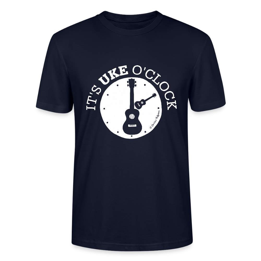 Unisex Ukulele-T-Shirt - "It's UKE o'clock" - Navy