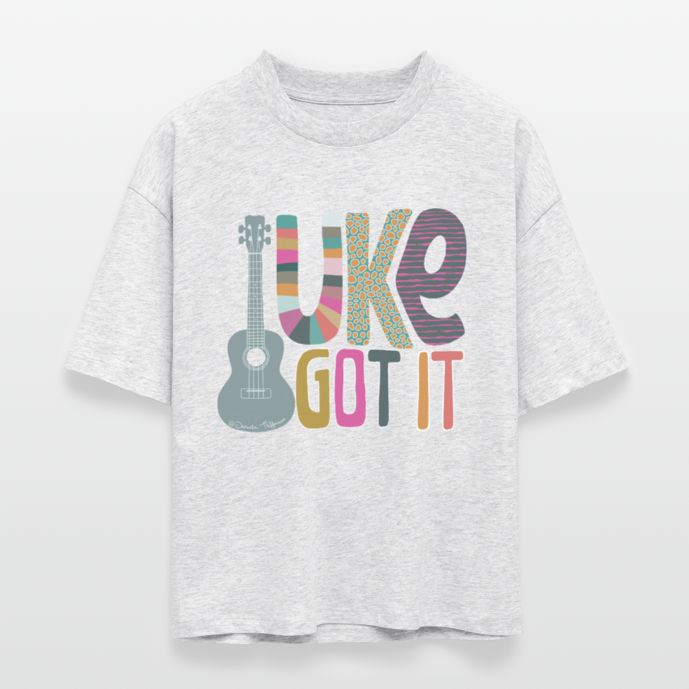 Ukulele Damen-Shirt "UKE got it" - Weiß meliert
